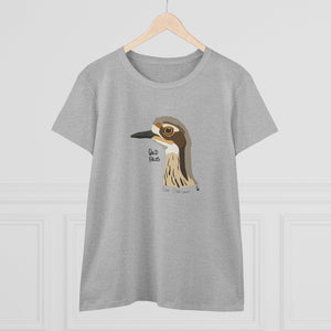 Bush-stone Curlew Head - Women's Midweight Cotton Tee Printify