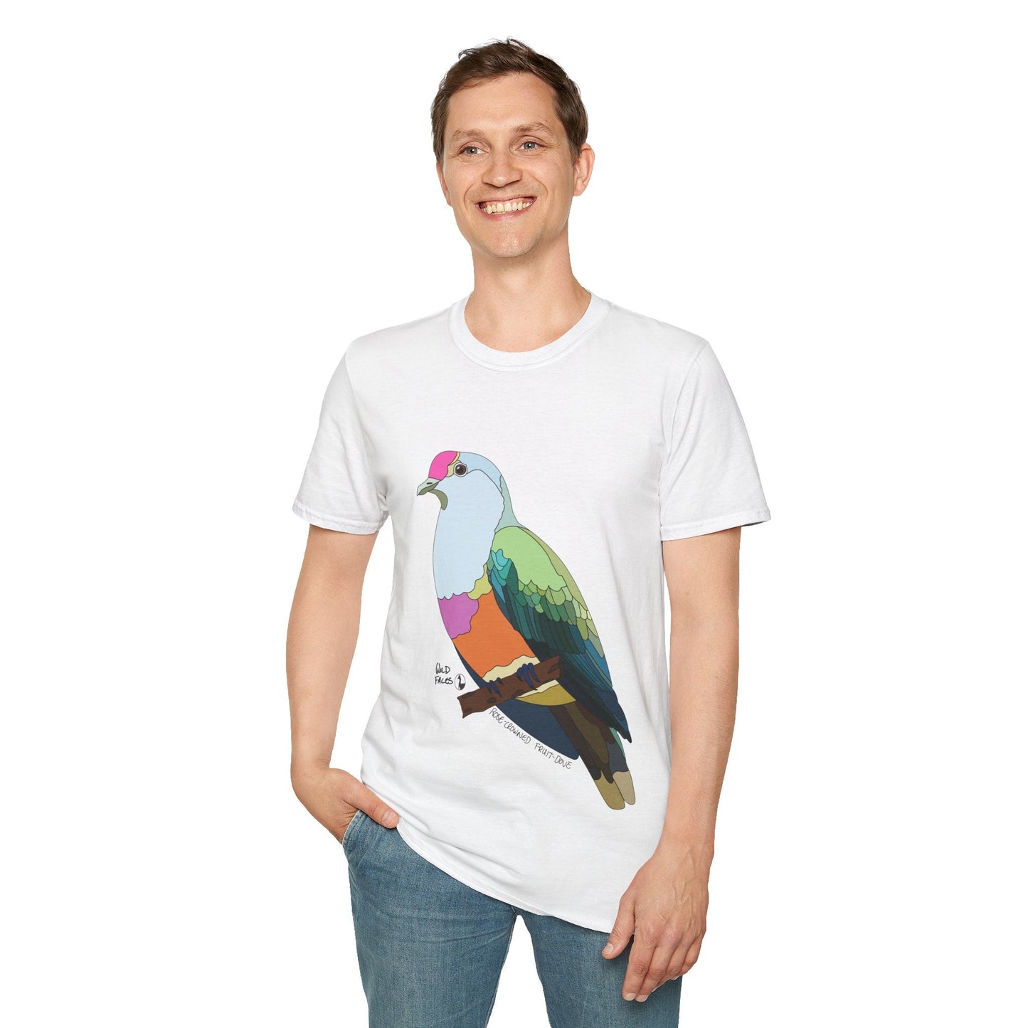 Rose-crowned Fruit Dove - Unisex Softstyle T-Shirt Printify