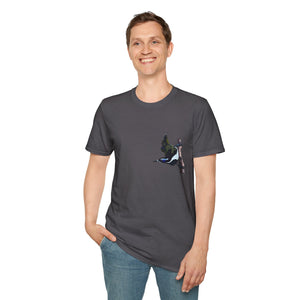 Blue-faced Honeyeater- Small design - Unisex Softstyle T-Shirt Printify