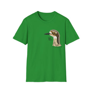 Bush Stone-curlew Head- Small design - Unisex Softstyle T-Shirt Printify
