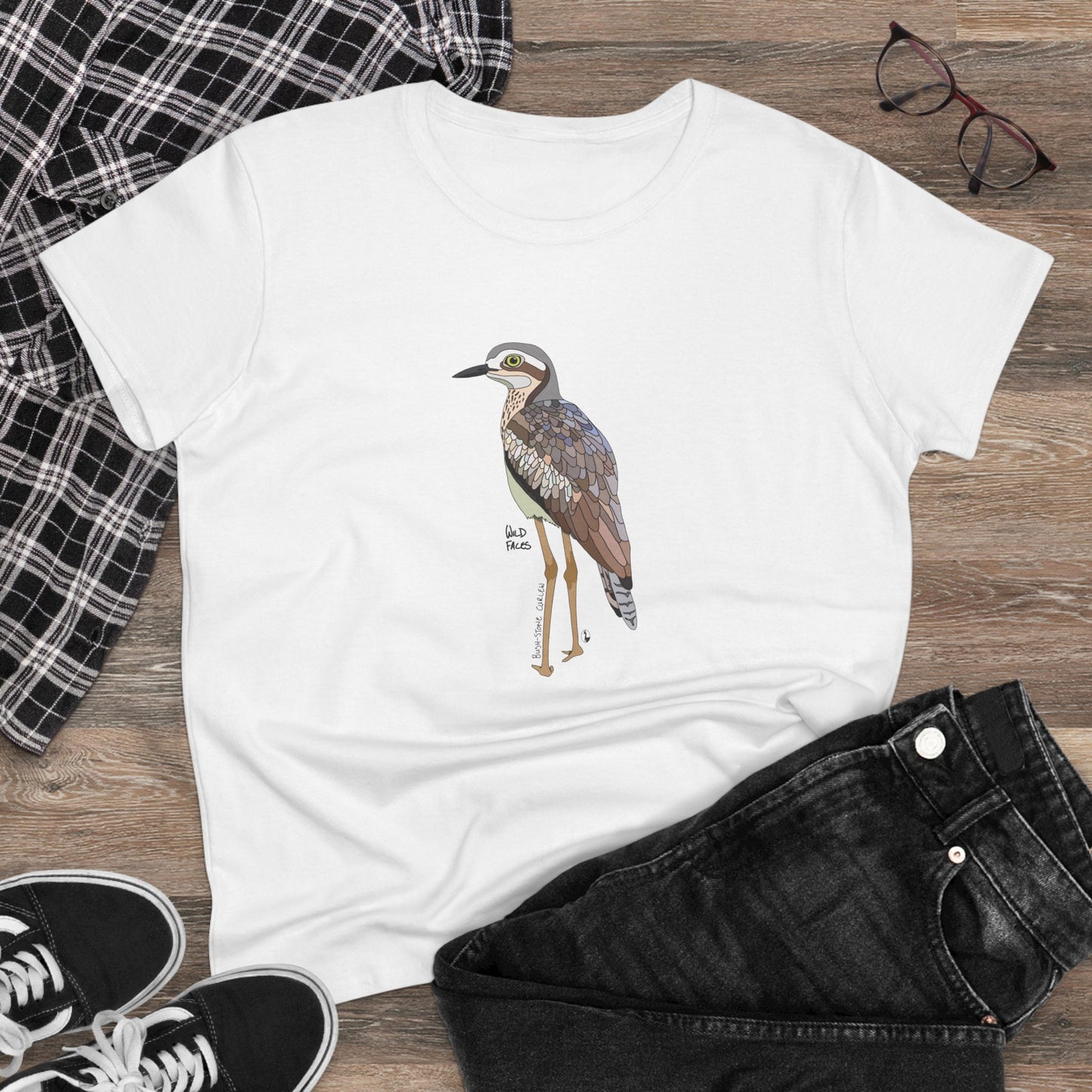 Bush-stone Curlew - Women's Midweight Cotton Tee