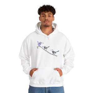 A trio of Fairywrens (spendid, superb and lovely) | Unisex Heavy Blend™ Hooded Sweatshirt Printify