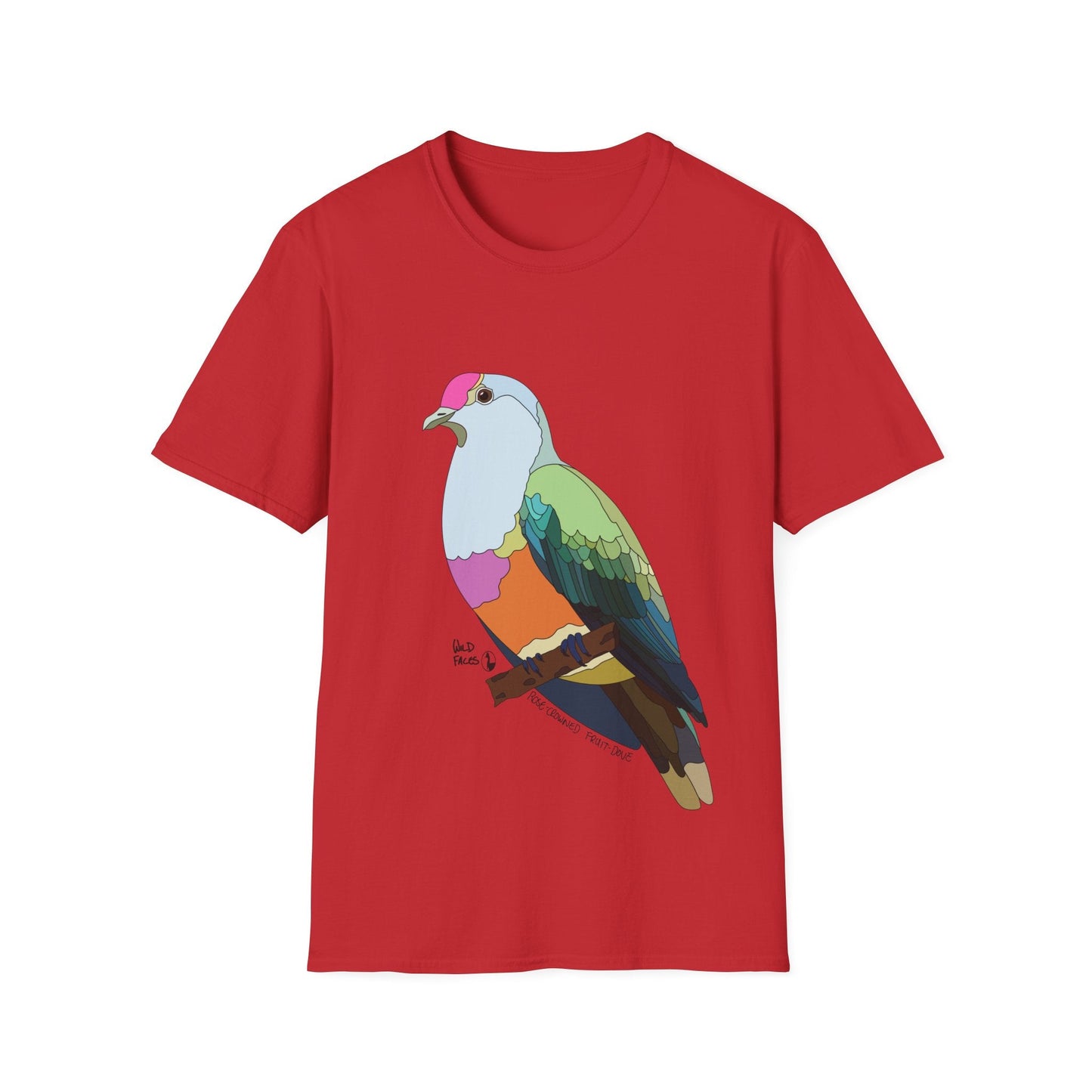 Rose-crowned Fruit Dove - Unisex Softstyle T-Shirt Printify