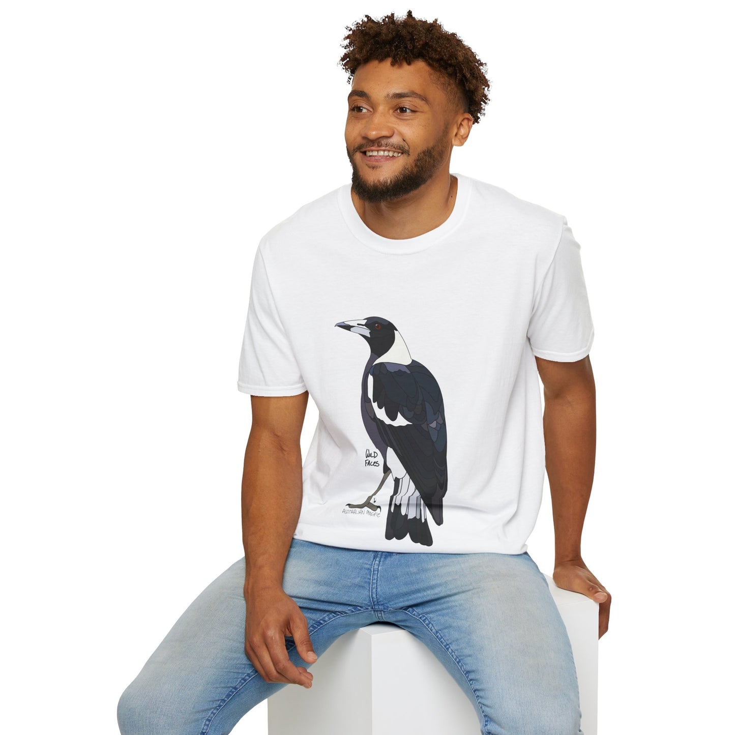 Australian Magpie - Unisex Softstyle T-Shirt