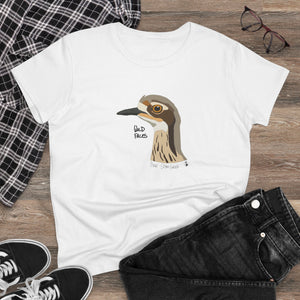 Bush-stone Curlew Head - Women's Midweight Cotton Tee Printify