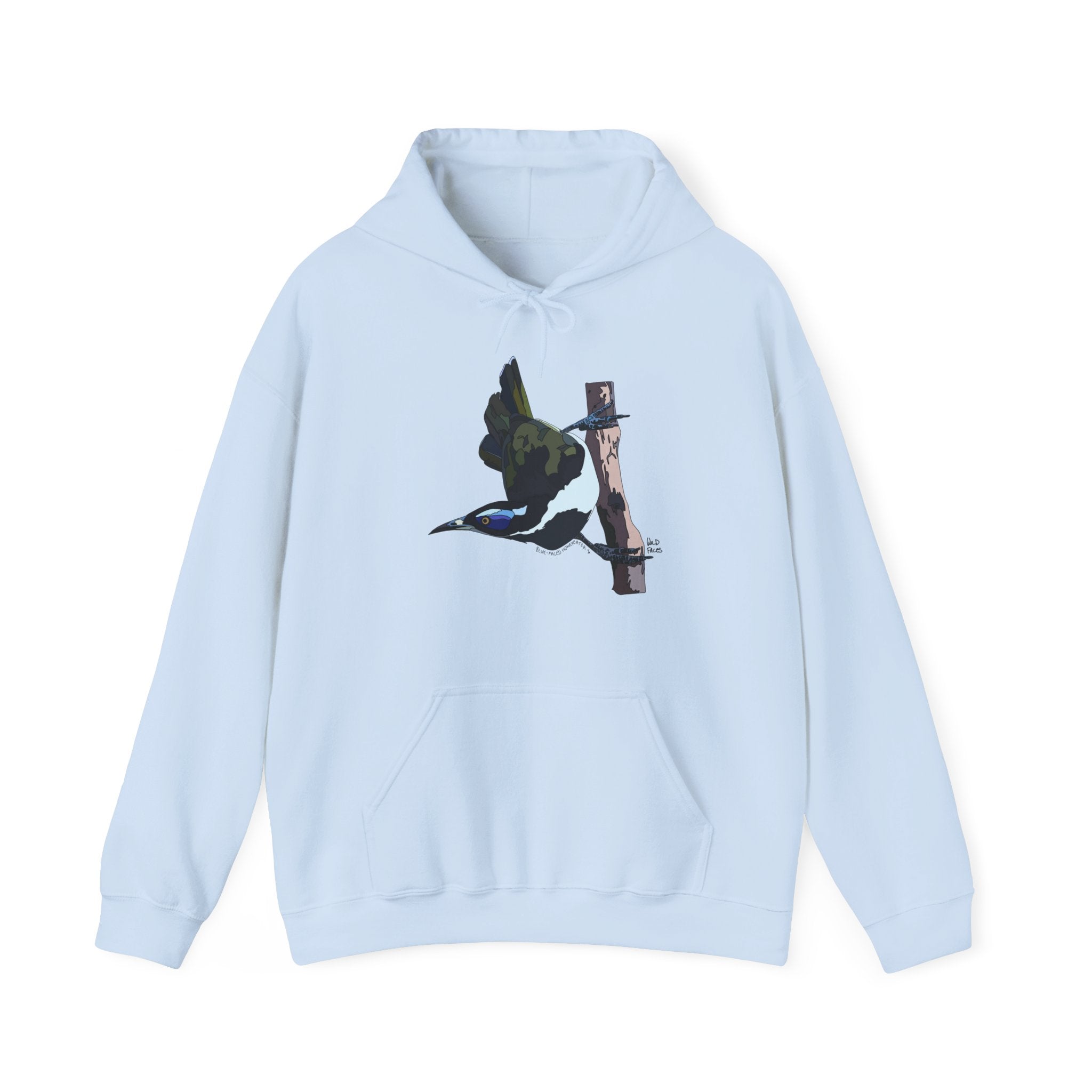 Blue-faced Honeyeater | Unisex Heavy Blend™ Hooded Sweatshirt Printify