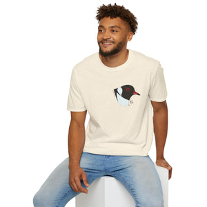 Hooded Plover Head-Small design- Unisex Softstyle T-Shirt Printify