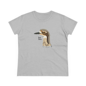 Bush-stone Curlew Head - Women's Midweight Cotton Tee Printify
