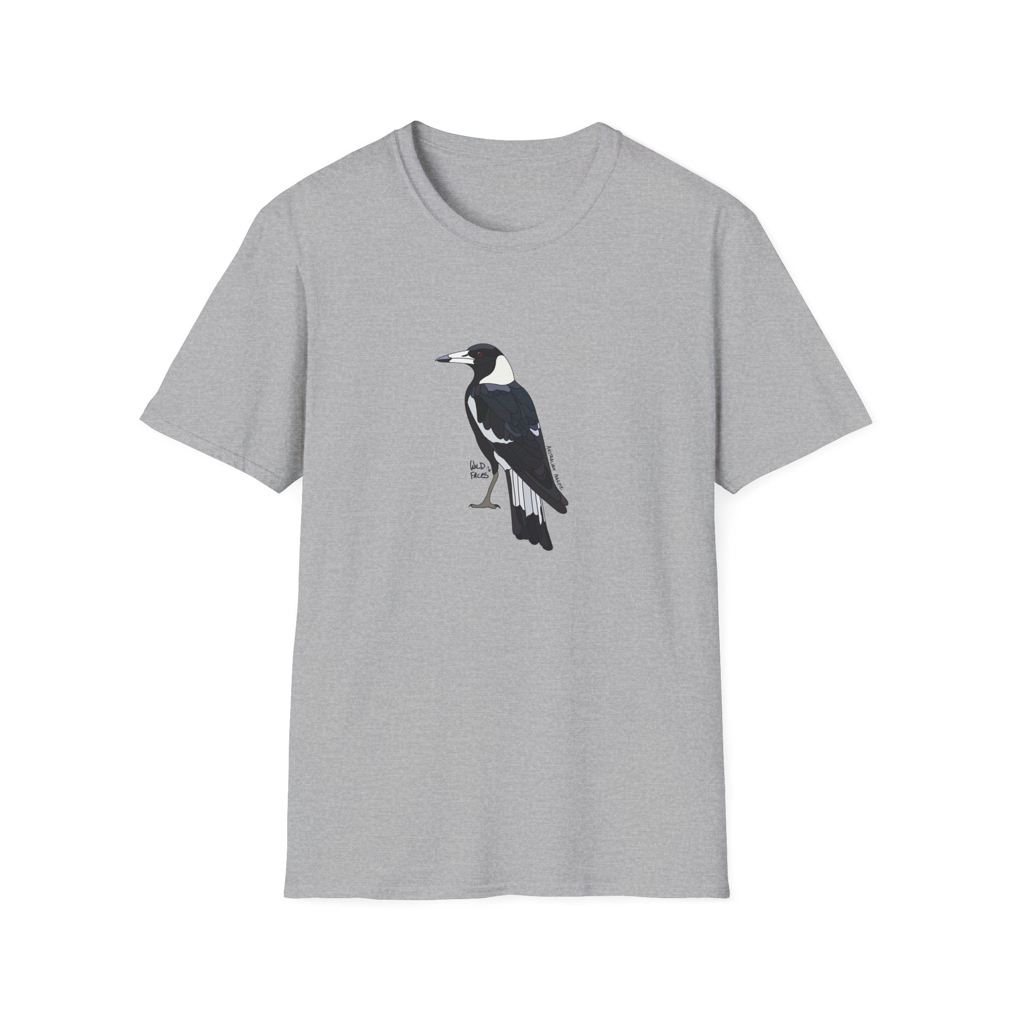Australian Magpie - Unisex Softstyle T-Shirt