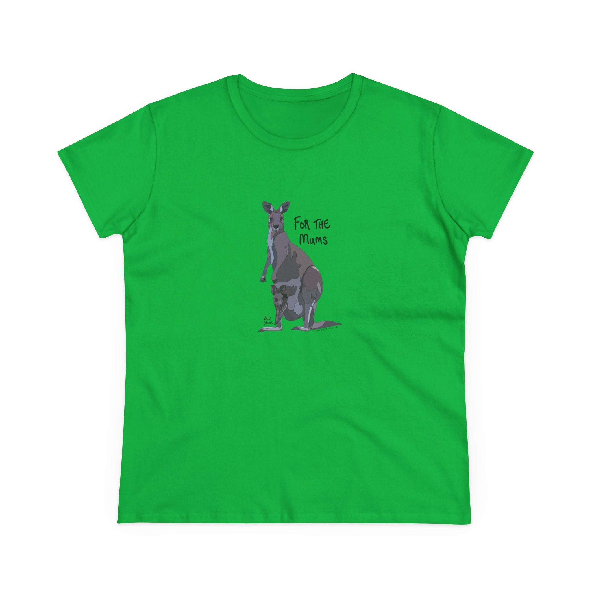 For the mums - Eastern Grey Kangaroo - Women's Midweight Cotton Tee