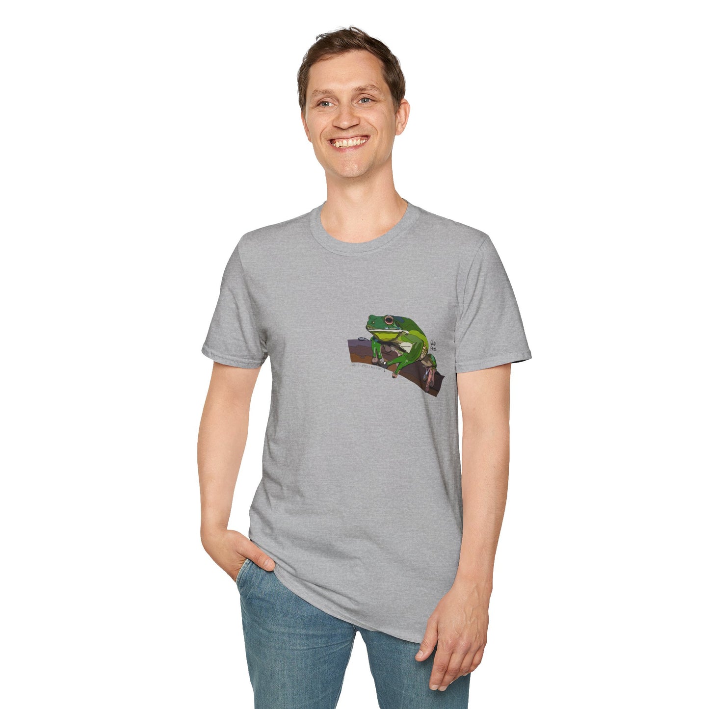 White-lipped Tree Frog - Small design - Unisex Softstyle T-Shirt
