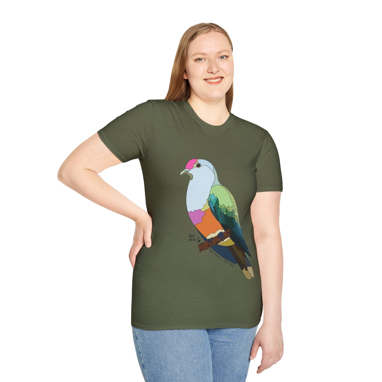 Rose-crowned Fruit Dove - Unisex Softstyle T-Shirt Printify