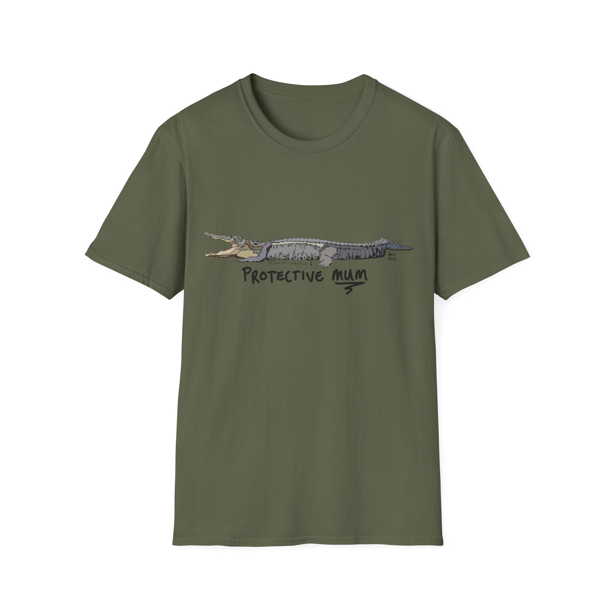 Protective mum - Saltwater Crocodile- Unisex Softstyle T-Shirt