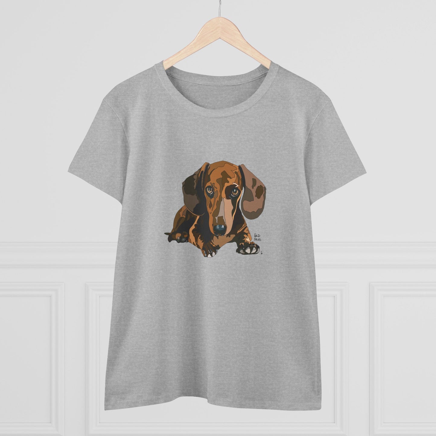 Dachshund (body) - Women's Midweight Cotton Tee