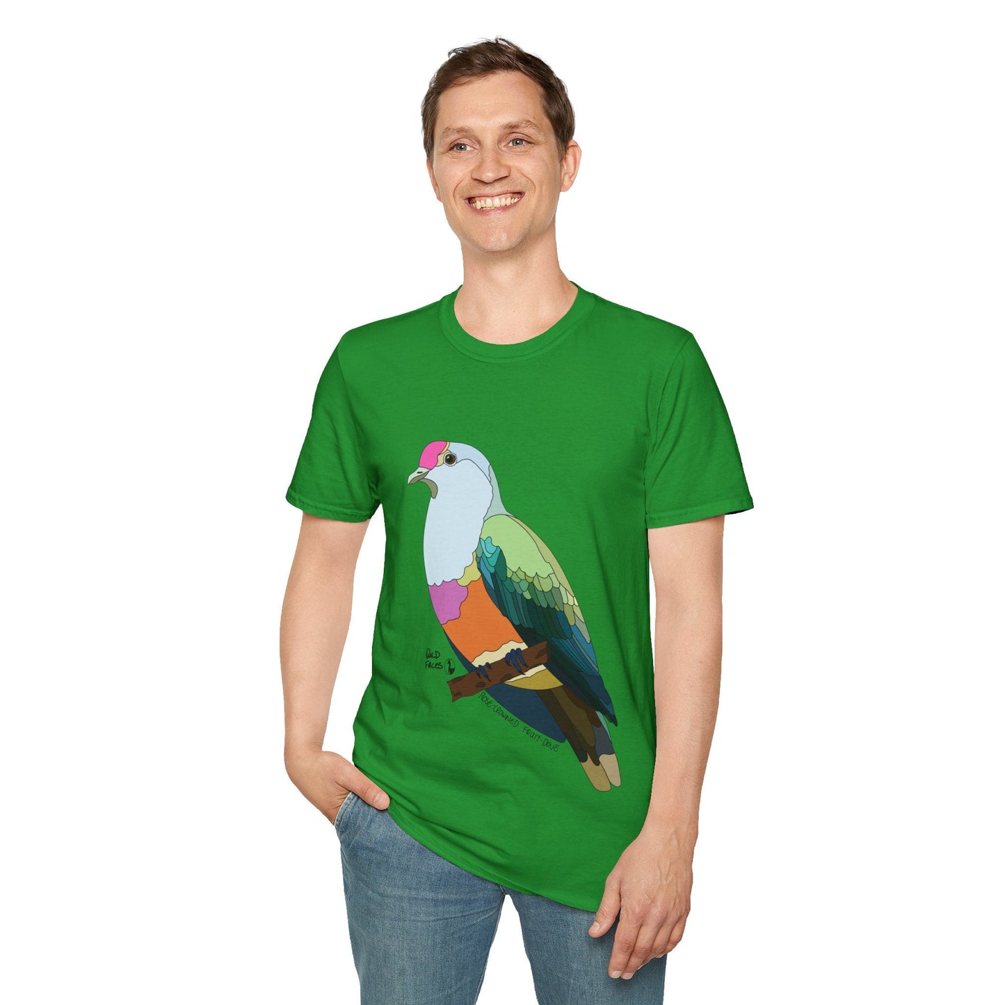 Rose-crowned Fruit Dove - Unisex Softstyle T-Shirt Printify