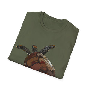 Green Turtle - Unisex Softstyle T-Shirt Printify