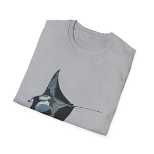 Reef Manta Ray- large design - Unisex Softstyle T-Shirt Printify