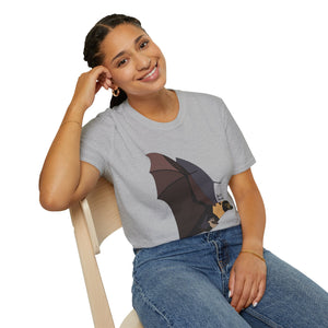 Spectacled Flying Fox (in flight) - Unisex Softstyle T-Shirt Printify