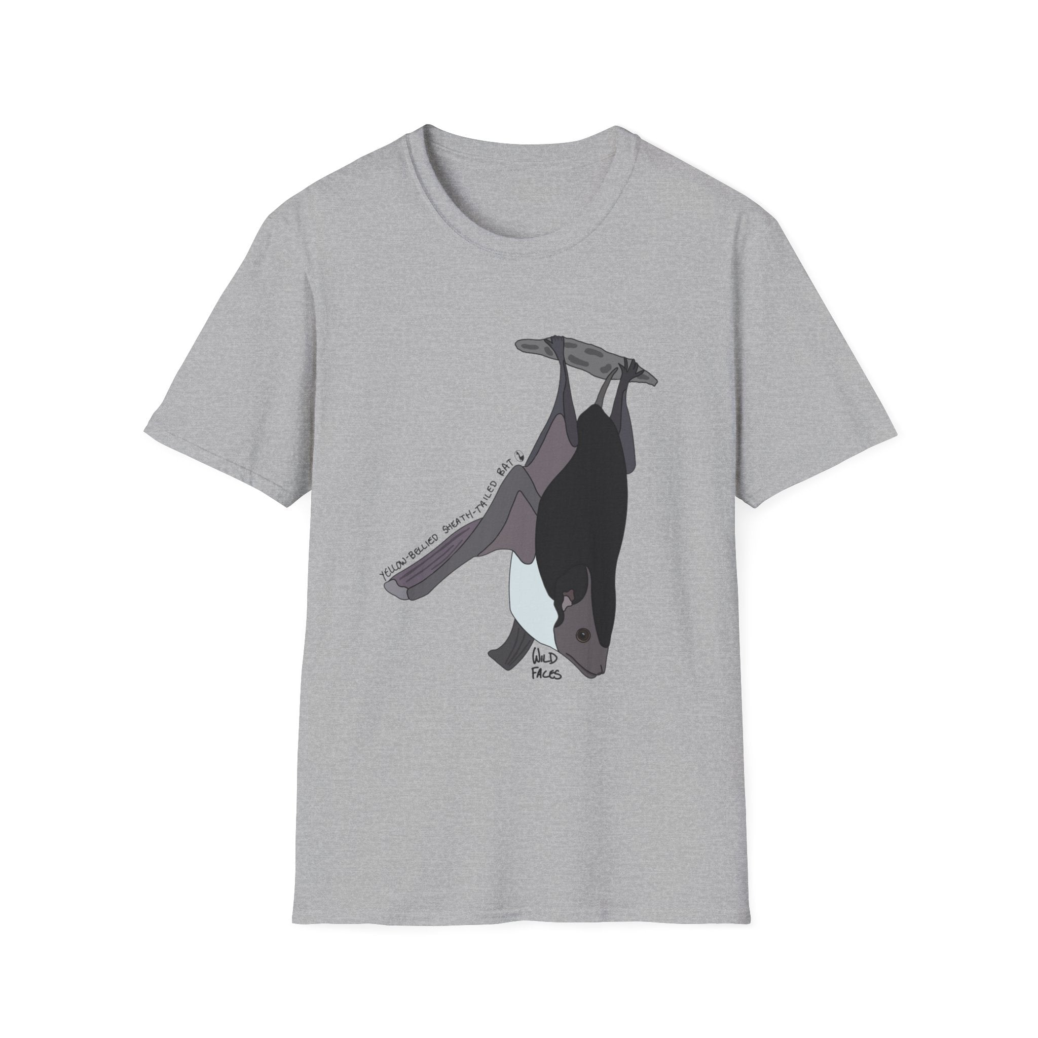 Yellow-bellied Sheath-tailed Bat - Unisex Softstyle T-Shirt - Wild Faces