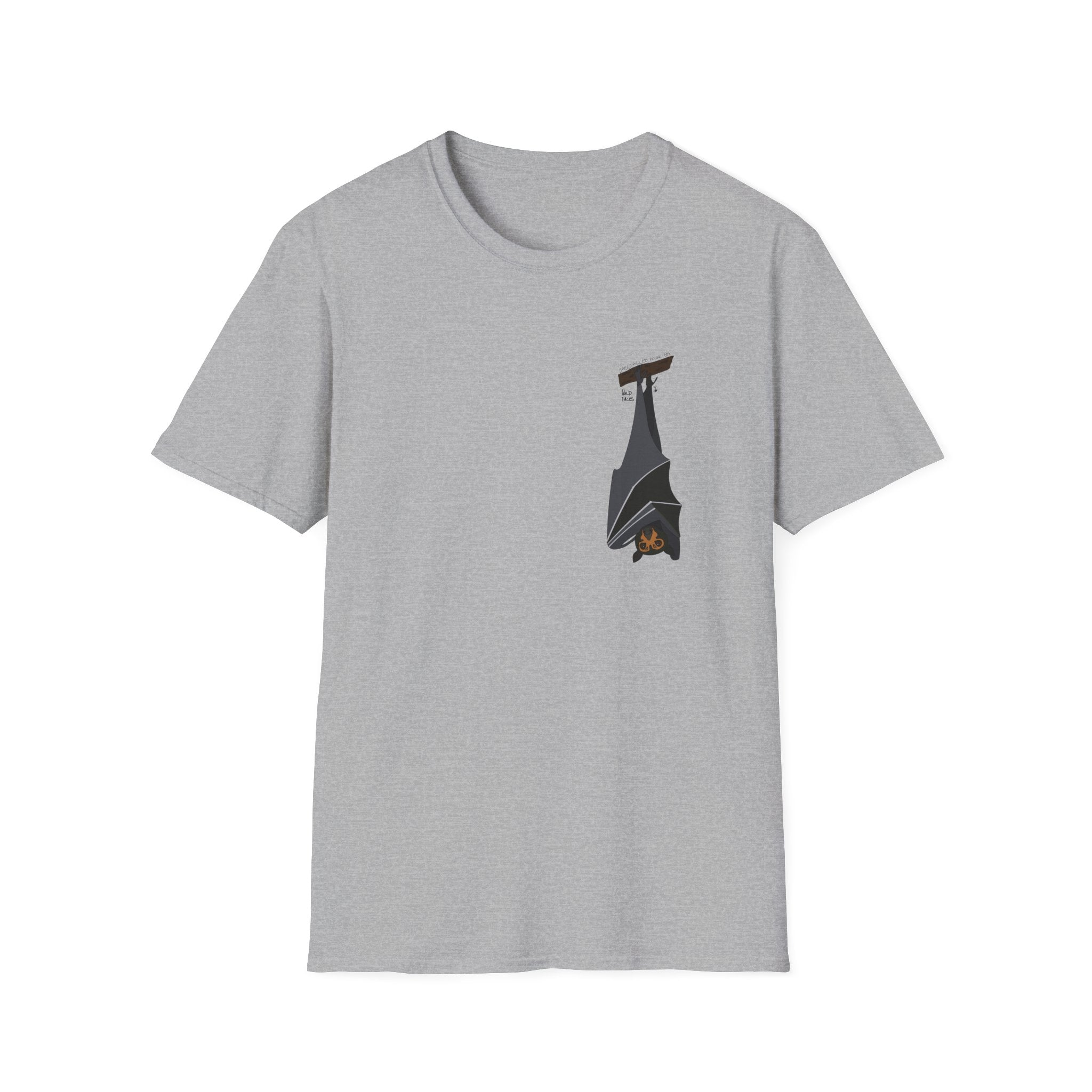 Spectacled Flying Fox - Small design - Unisex Softstyle T-Shirt Printify