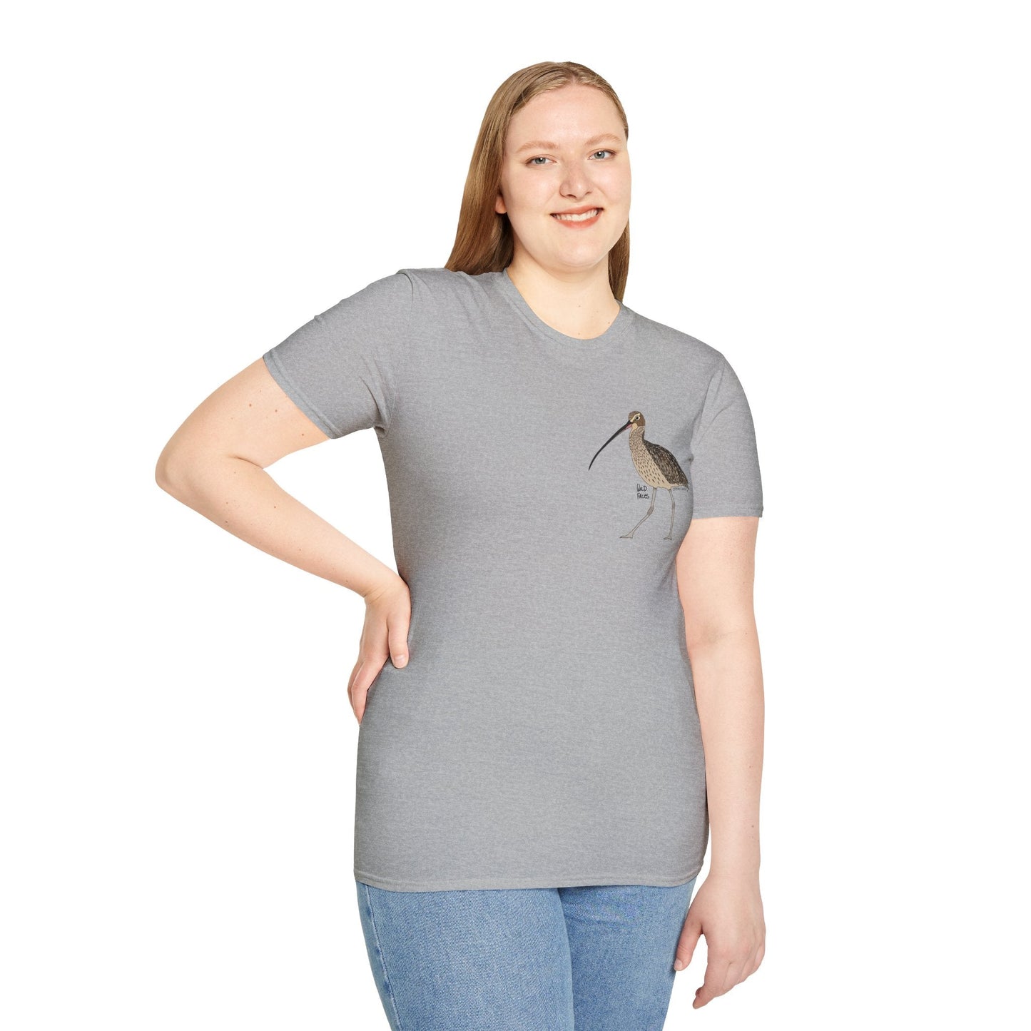 Eastern Curlew- Small design - Unisex Softstyle T-Shirt Printify