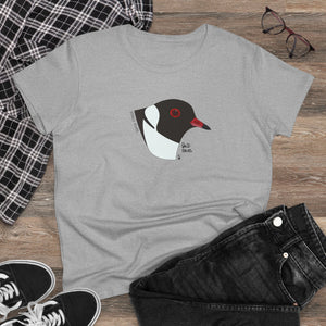 Hooded Plover Head - Women's Midweight Cotton Tee Printify