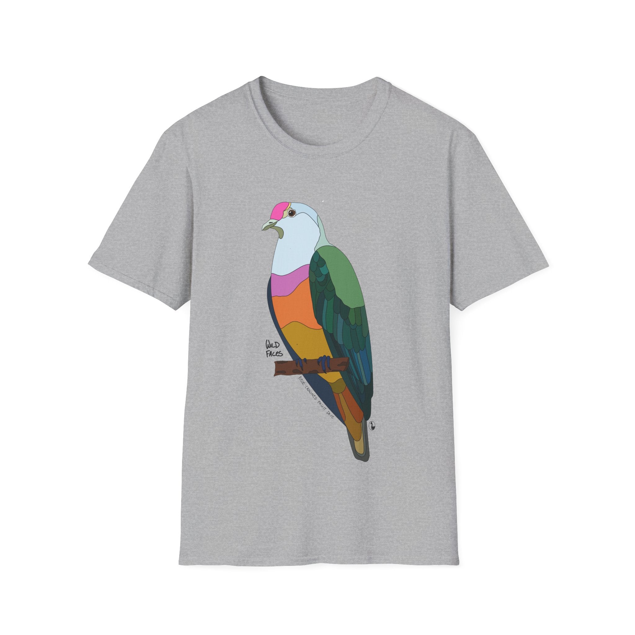 Rose-crowned Fruit Dove - Unisex Softstyle T-Shirt