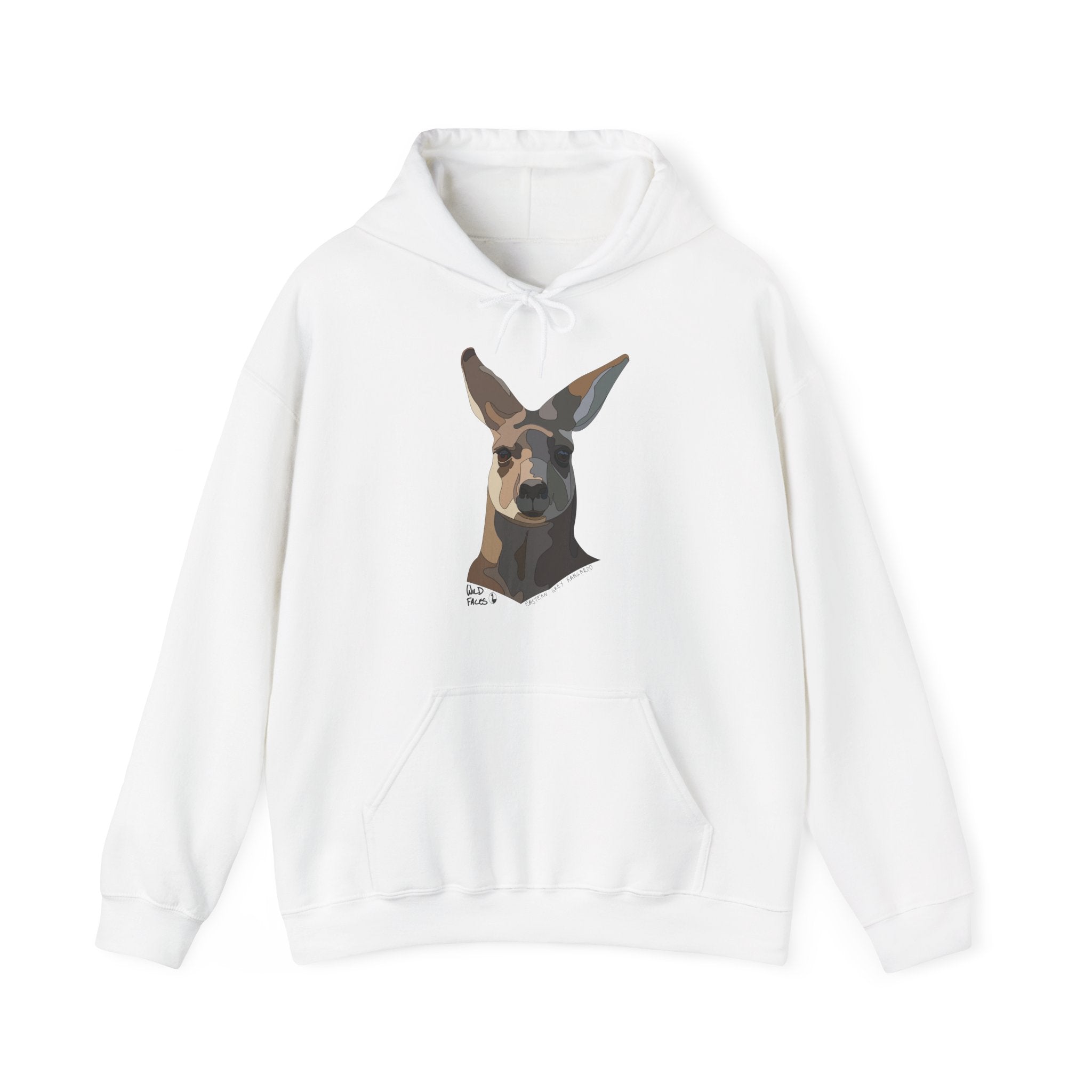 Eastern Grey Kangaroo | Unisex Heavy Blend™ Hooded Sweatshirt Printify