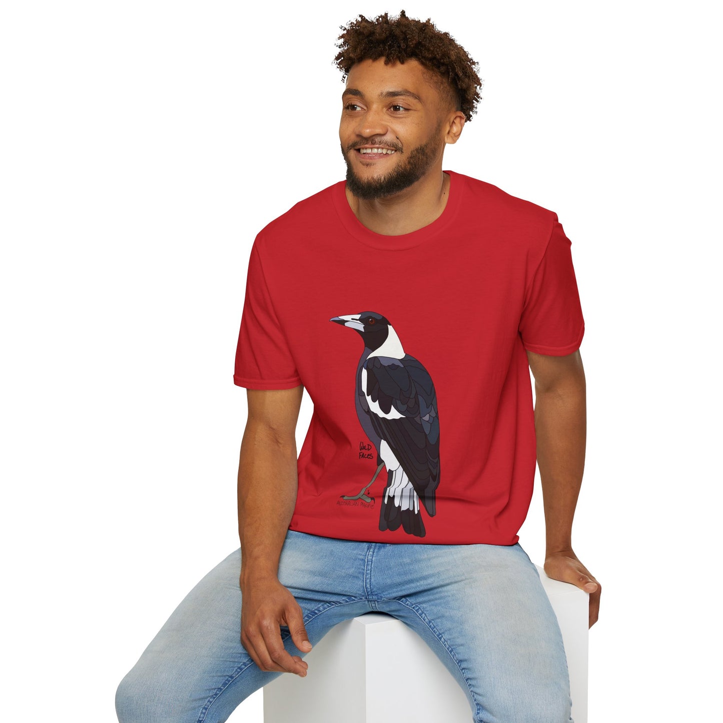 Australian Magpie - Unisex Softstyle T-Shirt