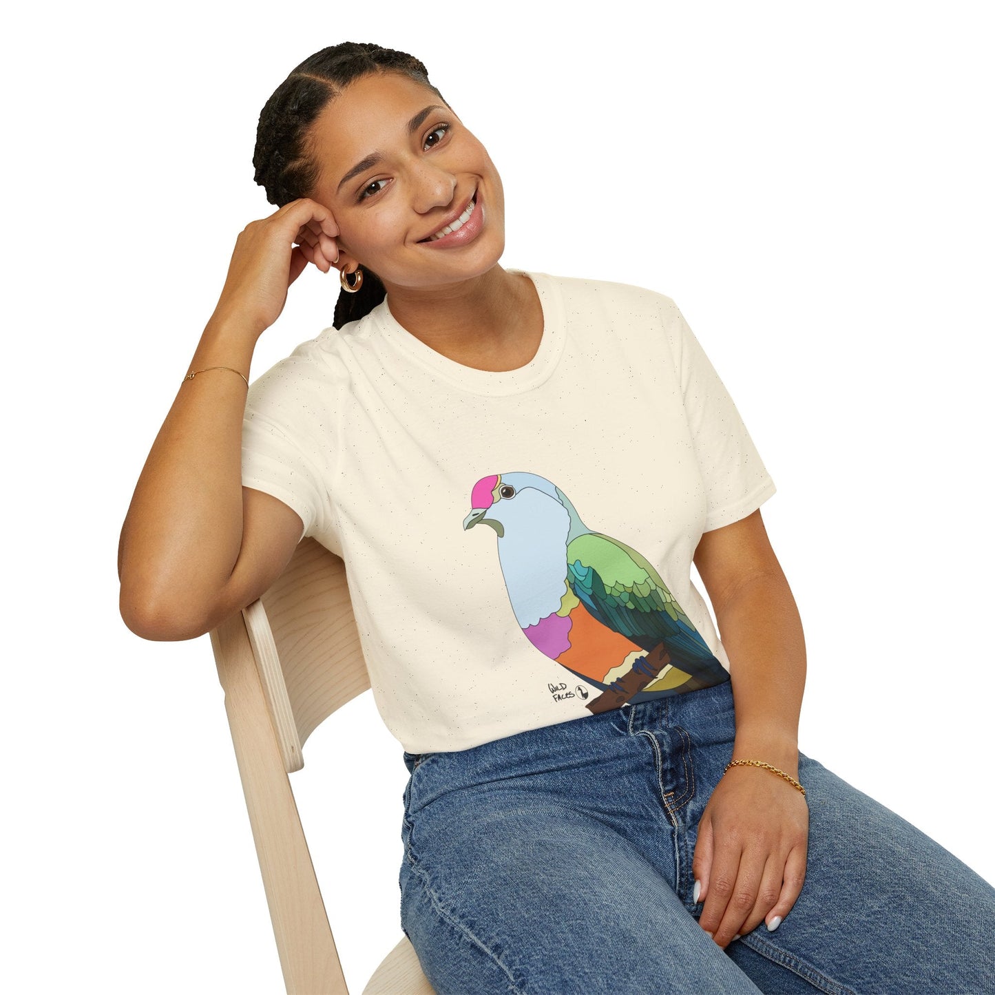 Rose-crowned Fruit Dove - Unisex Softstyle T-Shirt Printify