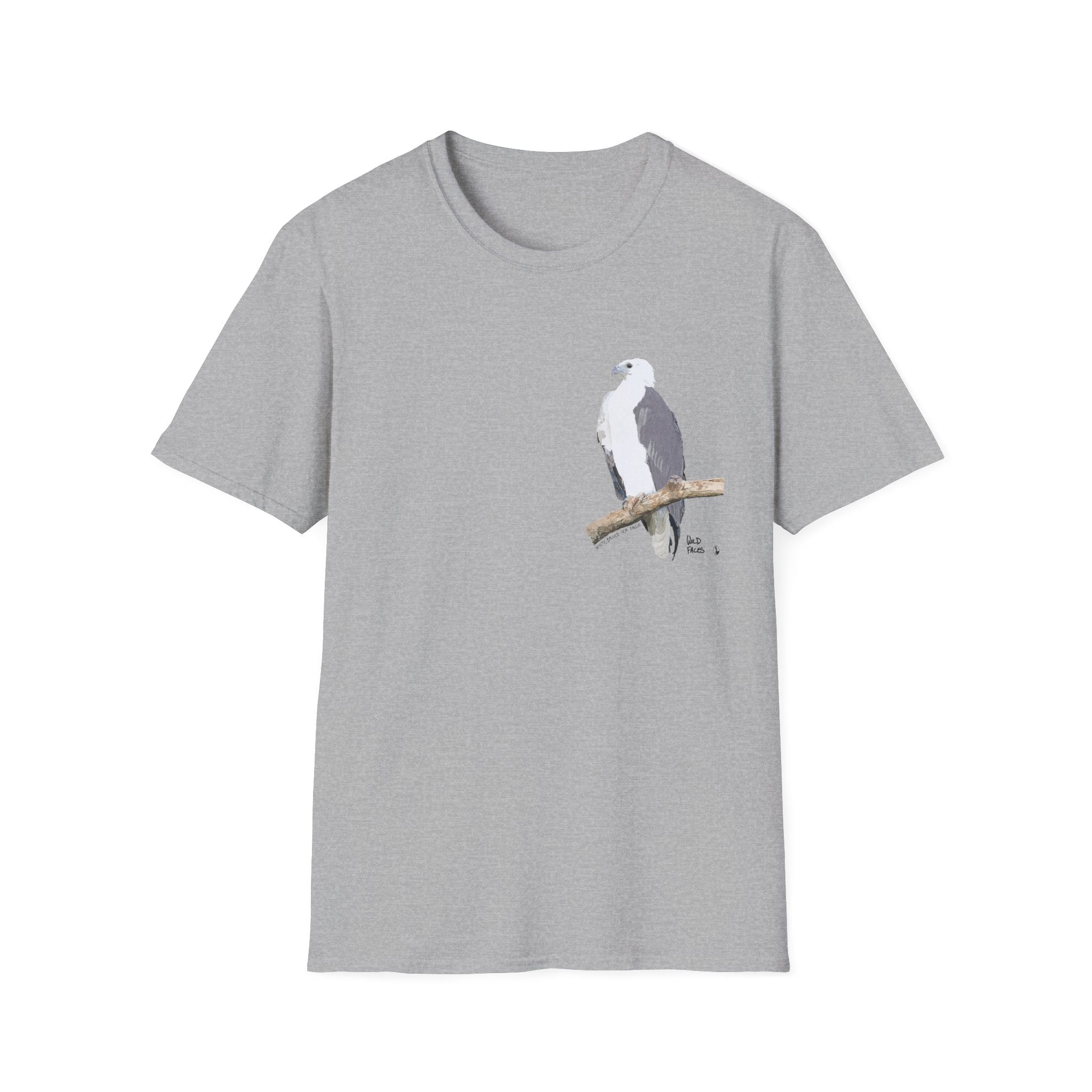 White-bellied Sea Eagle - Small design - Unisex Softstyle T-Shirt Printify