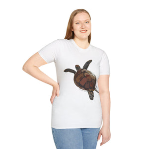 Green Turtle - Unisex Softstyle T-Shirt Printify