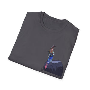 Southern Cassowary - Small design - Unisex Softstyle T-Shirt Printify