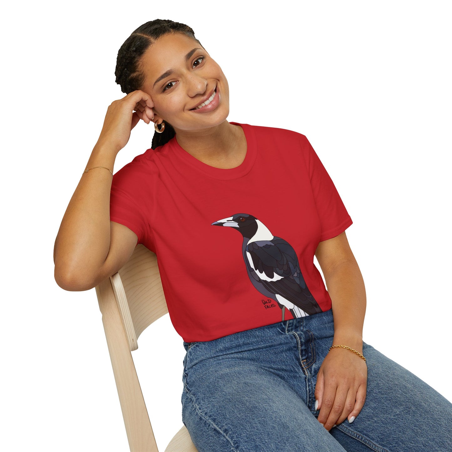 Australian Magpie - Unisex Softstyle T-Shirt