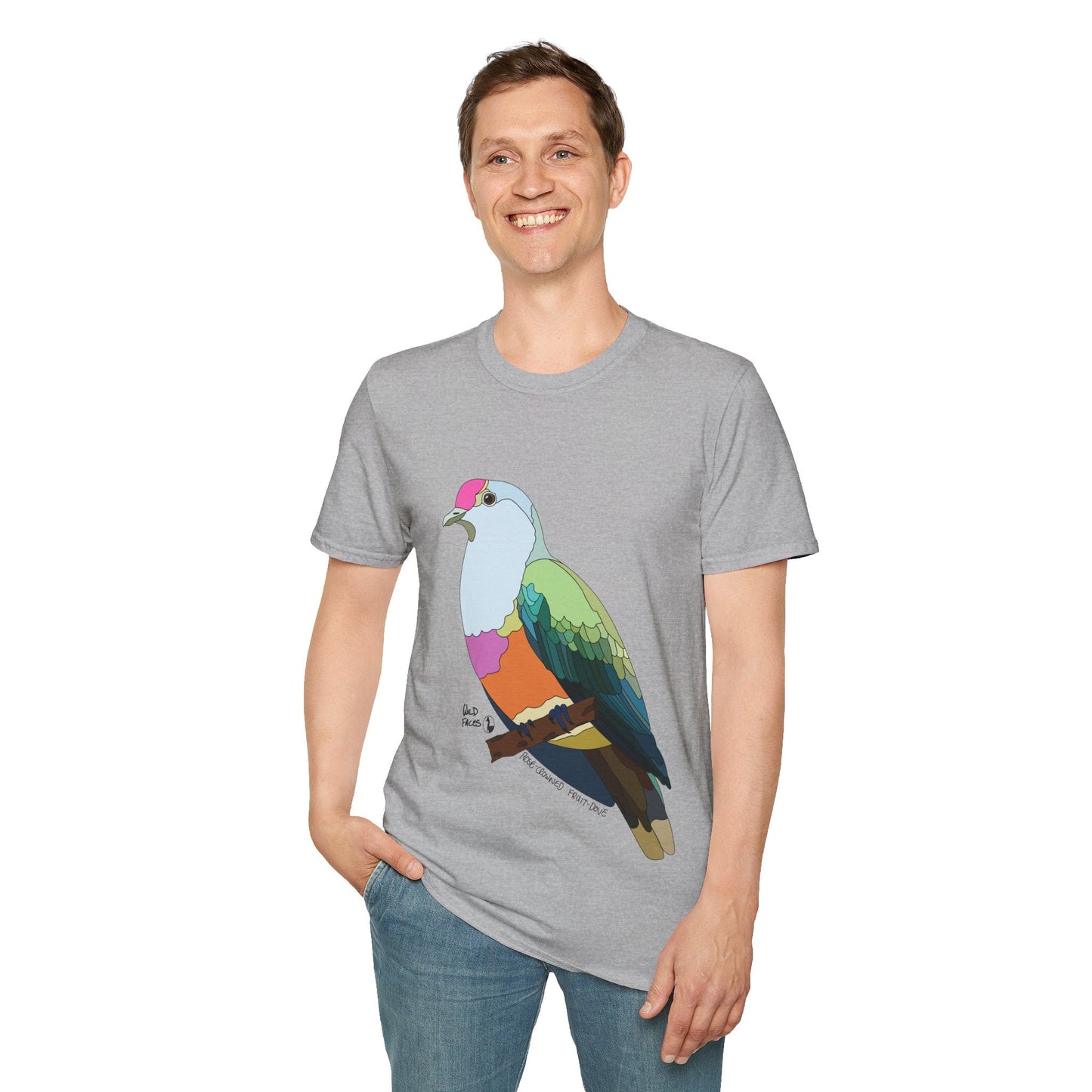 Rose-crowned Fruit Dove - Unisex Softstyle T-Shirt Printify