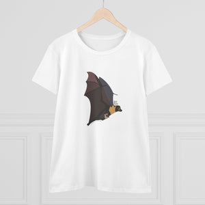 Spectacled Flying Fox (in flight) - Women's Midweight Cotton Tee Printify