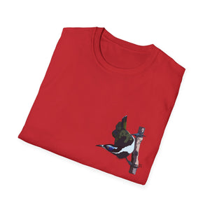 Blue-faced Honeyeater- Small design - Unisex Softstyle T-Shirt Printify