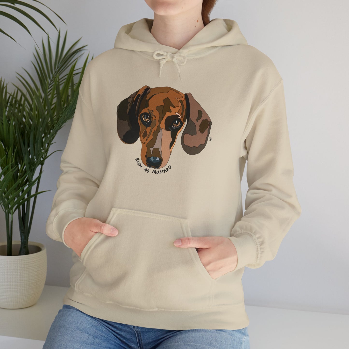 Dachshund (Keen as mustard) | Unisex Heavy Blend™ Hooded Sweatshirt