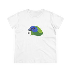 Blue-faced Parrotfinch - Women's Midweight Cotton Tee Printify