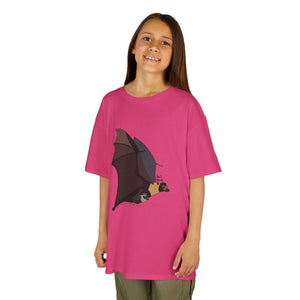 Spectacled Flying Fox (in flight) | Kids Heavy Cotton™ Tee Printify