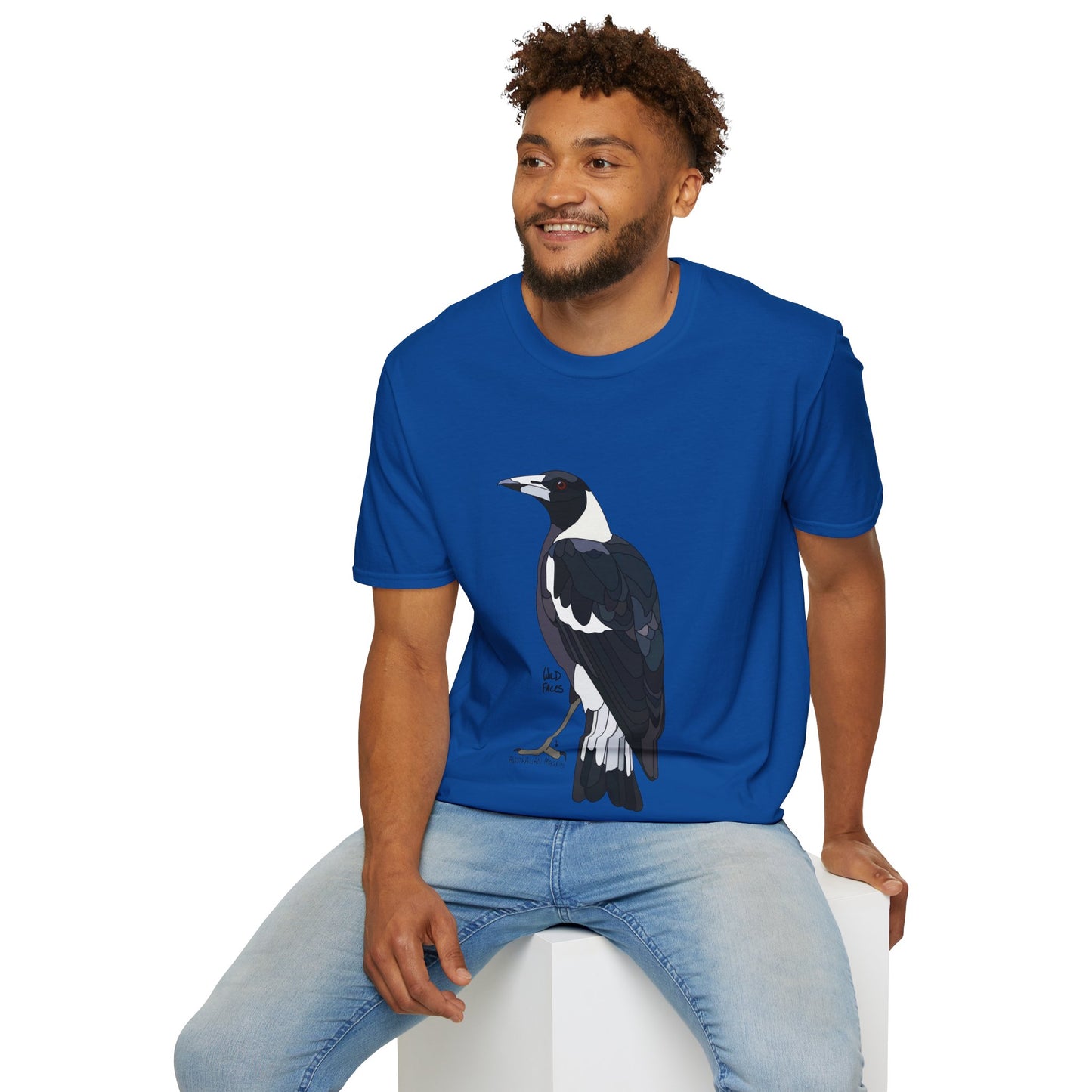 Australian Magpie - Unisex Softstyle T-Shirt