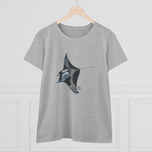Reef Manta Ray - Women's Midweight Cotton Tee Printify