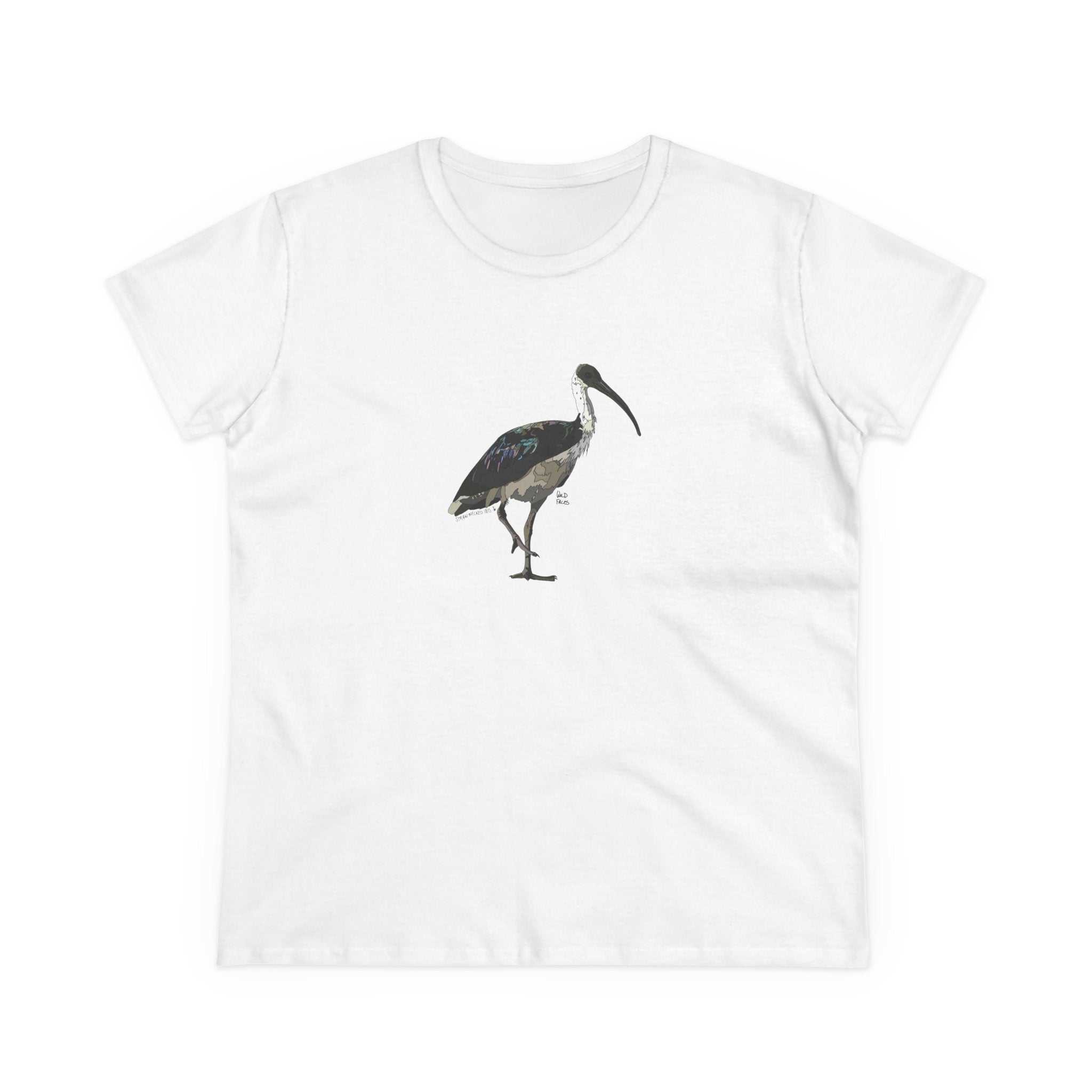 Straw-necked Ibis - Women's Midweight Cotton Tee