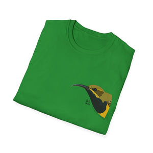 Olive-backed Sunbird - Small design - Unisex Softstyle T-Shirt Printify