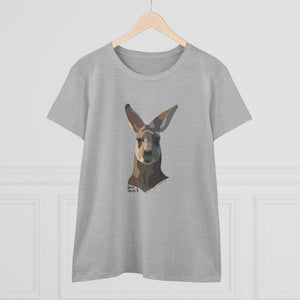 Eastern Grey Kangaroo - Women's Midweight Cotton Tee Printify