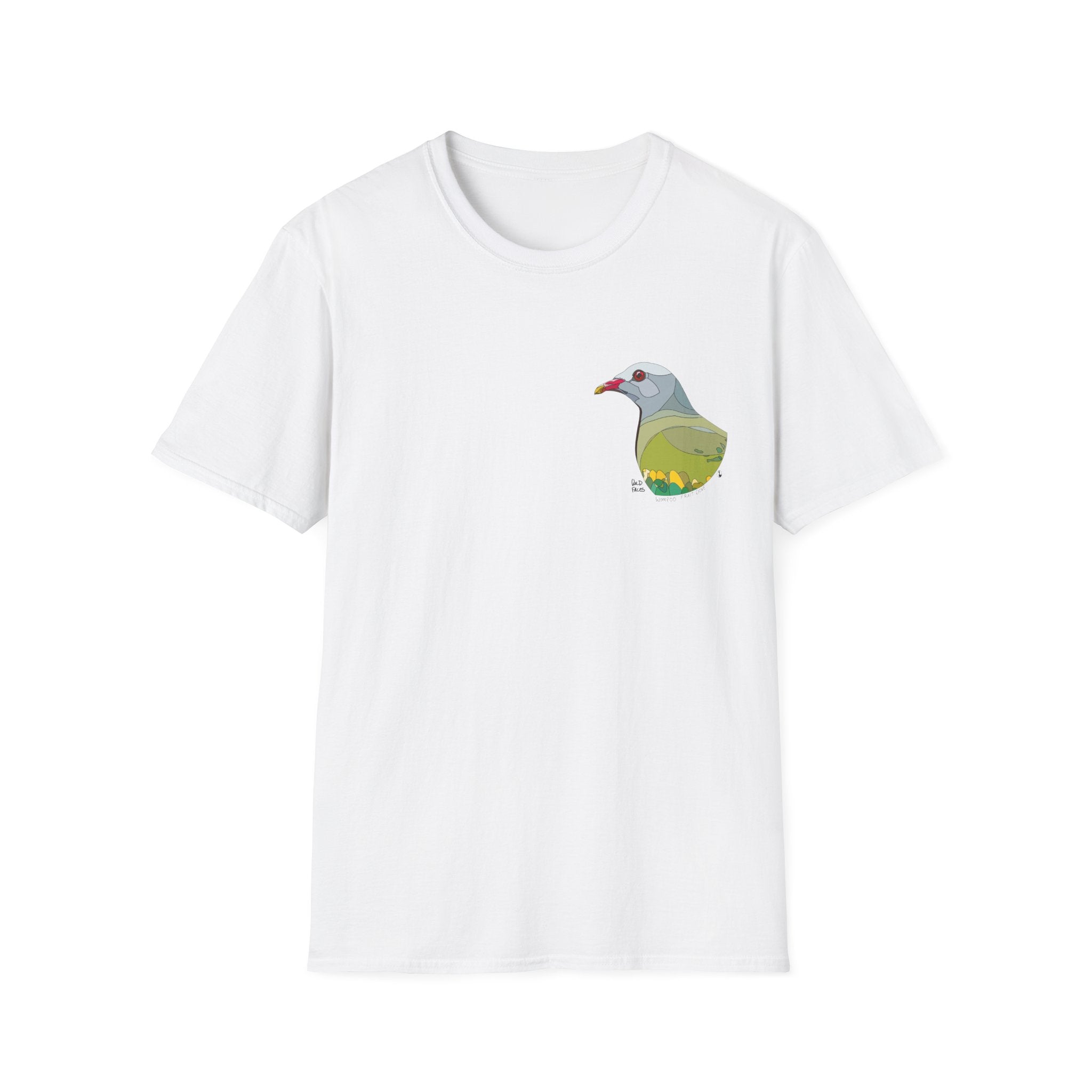 Wompoo Fruit Dove - Small design - Unisex Softstyle T-Shirt