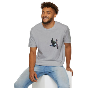 Blue-faced Honeyeater- Small design - Unisex Softstyle T-Shirt Printify