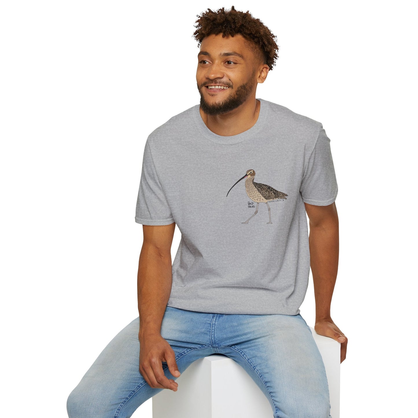 Eastern Curlew- Small design - Unisex Softstyle T-Shirt Printify