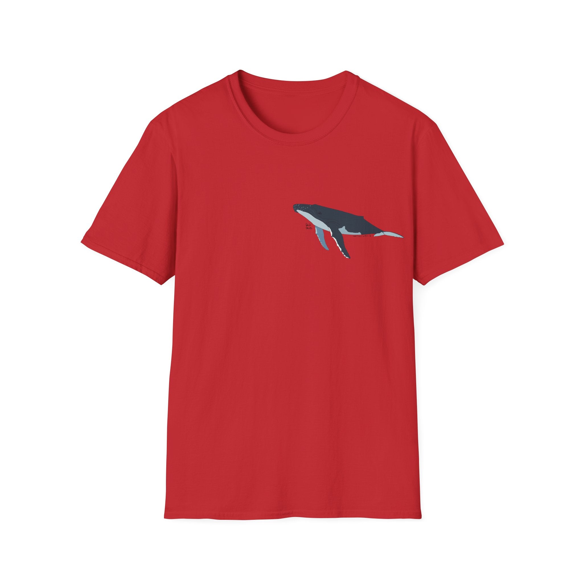 Humpback Whale - Small design - Unisex Softstyle T-Shirt