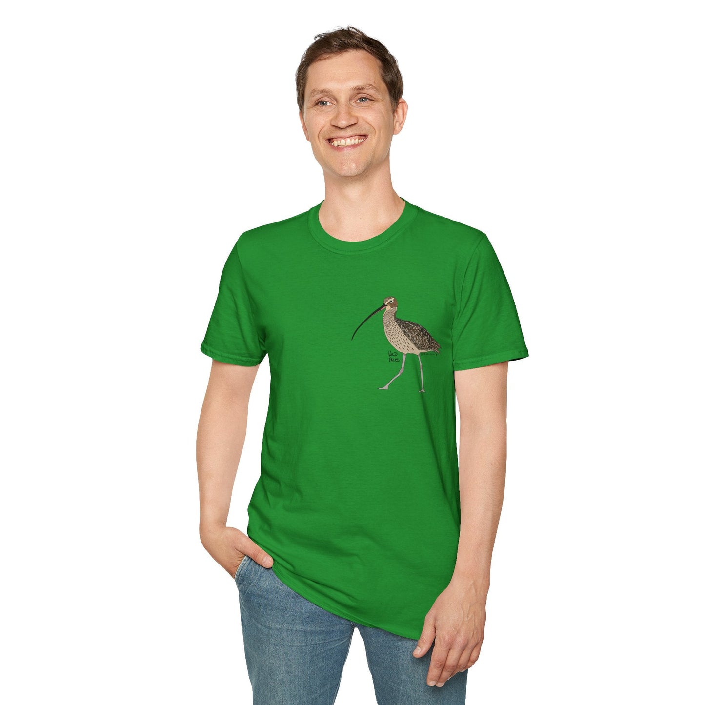 Eastern Curlew- Small design - Unisex Softstyle T-Shirt Printify